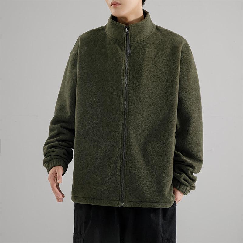 Polar Fleece Stand Collar Sweater Men's Winter