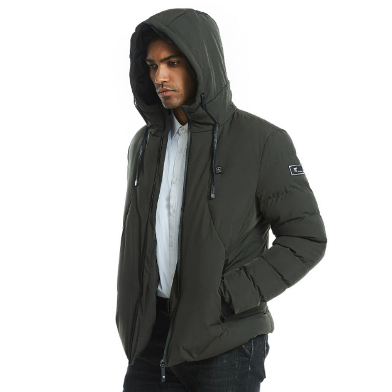 New Men Women Cotton Coat USB Smart Electric Heated Jackets Winter - WOMONA.COM