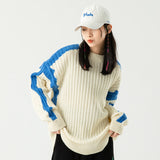 Simple Loose Harajuku Vintage Sweater Base Knitting - WOMONA.COM