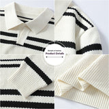 Men's Striped Lapel Warm Cold-resistant Student Wear Comfortable Sweater