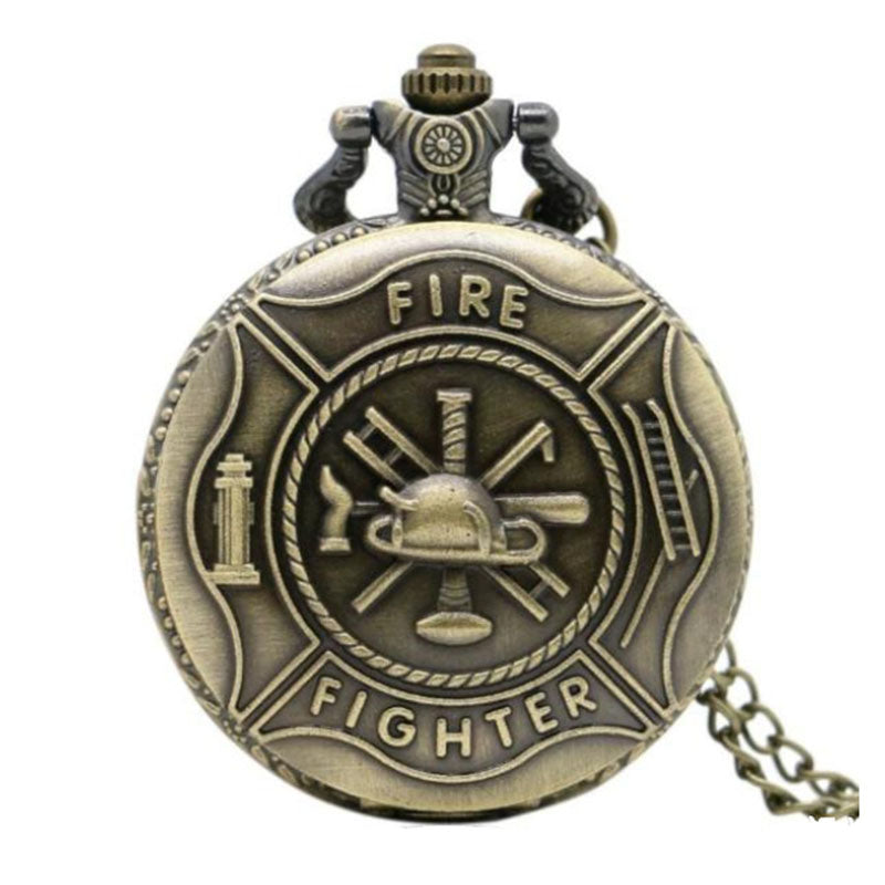 Fire Sign Quartz Flip Commemorative Pocket Watch - WOMONA.COM