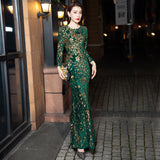 Heavy Industry Temperament Banquet Sequined Dress - WOMONA.COM