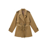 New Casual Elegant Elegant Short Trench Coat Women