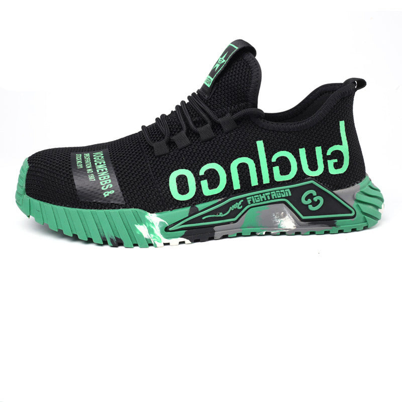 Letter Print Puncture Proof Sneakers - WOMONA.COM