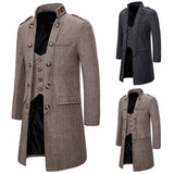 Men's Herringbone Overcoat - WOMONA.COM