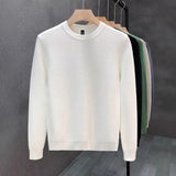 Loose Round Neck Sweater Men's Knitted Shirt - WOMONA.COM