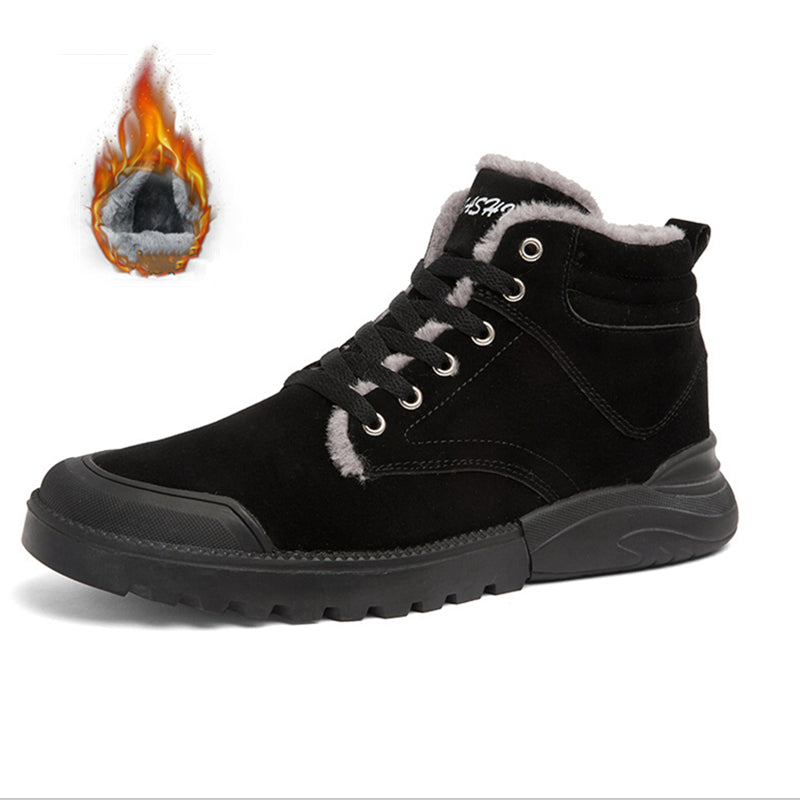Ankle Boots Men Winter Warm Plush Shoes - WOMONA.COM