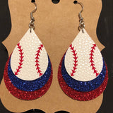 Baseball Multilayer Sequined Earrings - WOMONA.COM