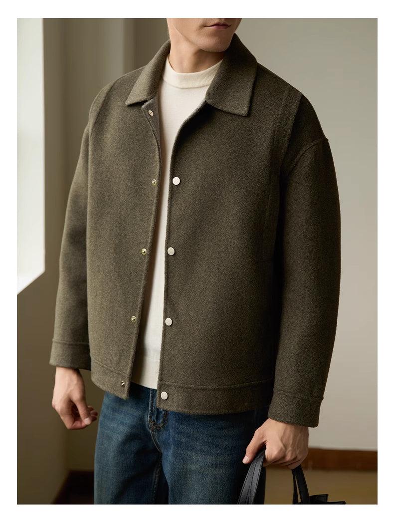 Lapel High Sense Double-sided Woolen Coat - WOMONA.COM