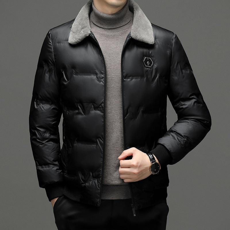 Fur Collar Coat Men's Casual Jacket