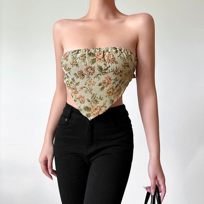 Off-shoulder Backless Short Tube Top - WOMONA.COM
