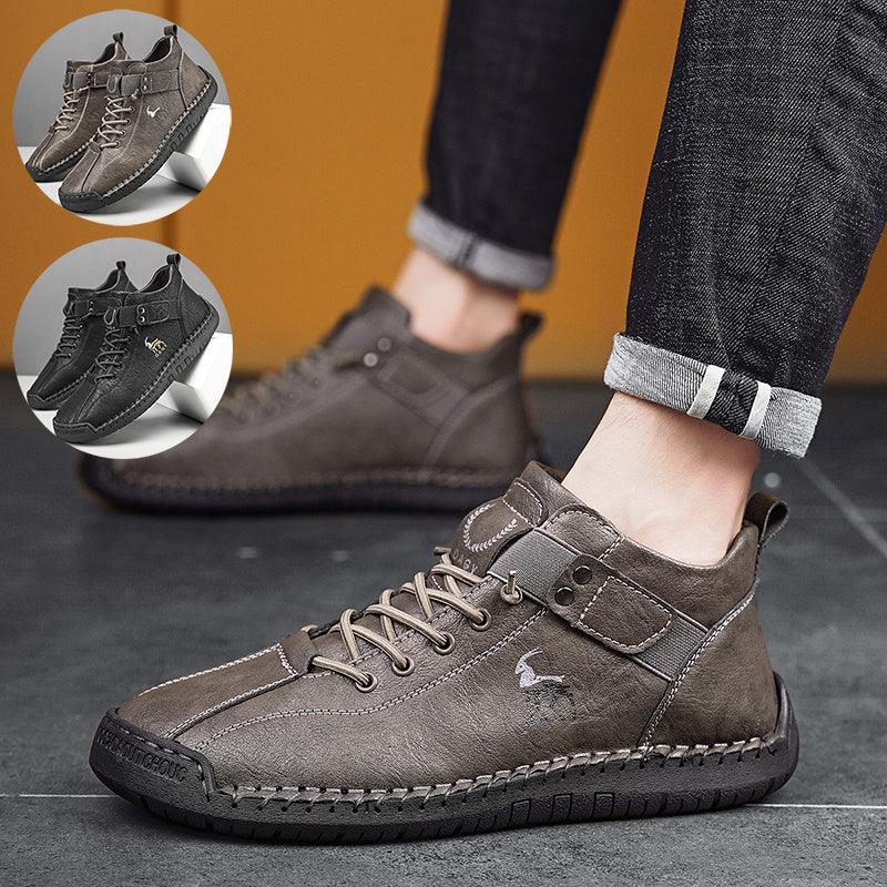 Fashion Men Sneakers Velcro Flats Shoes High Quality - WOMONA.COM