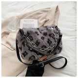 Winter Plush Bags Chain Shoulder Bag Women - WOMONA.COM