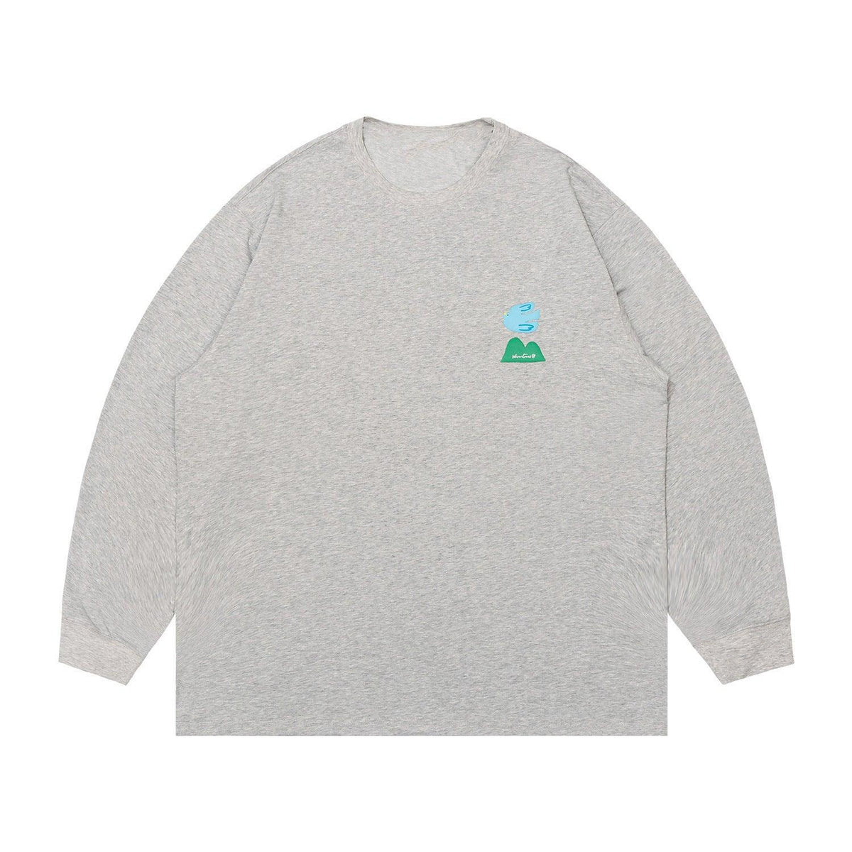 Round Neck Long Sleeve Couple T-shirt Men - WOMONA.COM