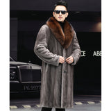 Thick Fur Long Coat Men Autumn Winter New Casual Warm - WOMONA.COM