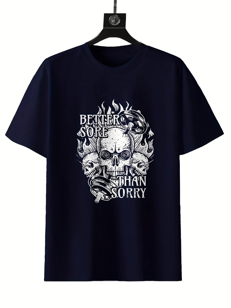 Bedrucktes T-Shirt mit Rundhalsausschnitt, lässiges Kurzarmoberteil für Frühling und Sommer, individuell und bequem für Männer und Frauen