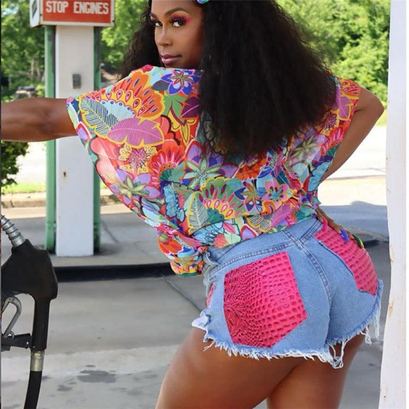 Bag Hip Tight Street Shooting Casual Denim Shorts Women - WOMONA.COM