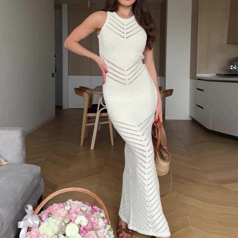 Sexy Hot Girl Sleeveless Hip Skirt - WOMONA.COM