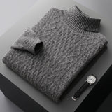 Heavy Industry Thick Cashmere Sweater Men's High Lapel Pullover