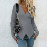 Irregular Cross Sweater Women's Top - WOMONA.COM