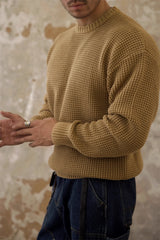 Men's Waffle Base Ride Knitwear American Retro - WOMONA.COM