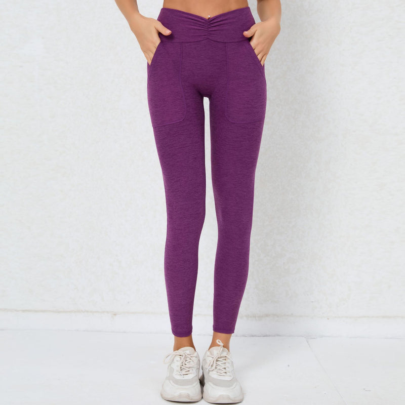 Pocket Quick-dry Hip Raise Skinny Yoga Pants