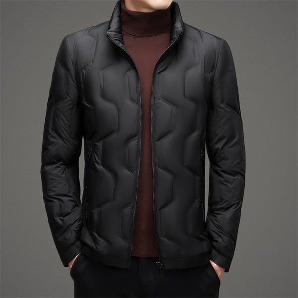 Chaqueta de plumón fina con cuello alto para invierno