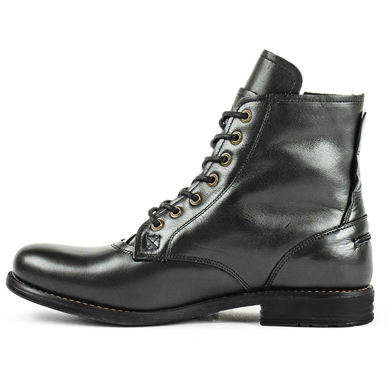 Men Cowboy Boots Retro Lace-up Martin Boot - WOMONA.COM