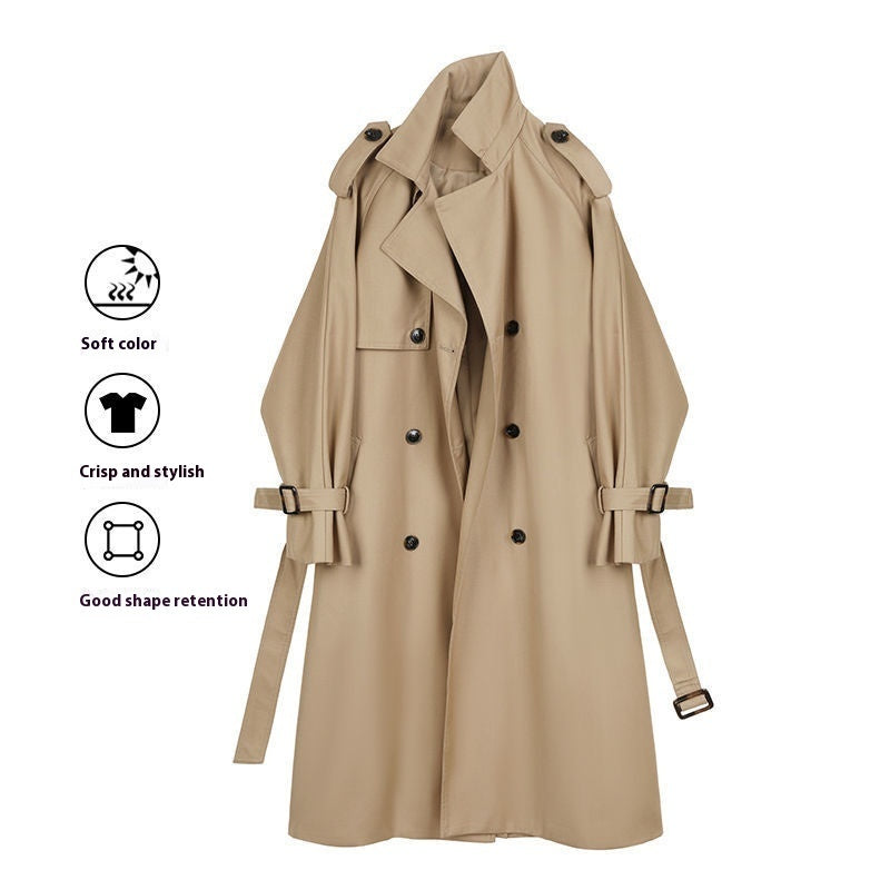 Mid-length Elegant Draping Casual Coat