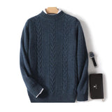 Men's Pure Wool Half Turtleneck Thickened Sweater