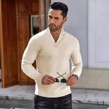 Men's Suit Collar Solid Color Casual Shirt