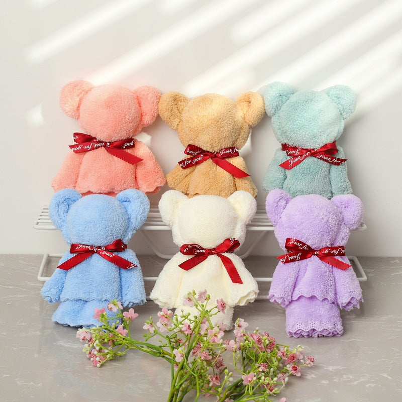 Little Bear Towel With Hand Gift Kindergarten - WOMONA.COM