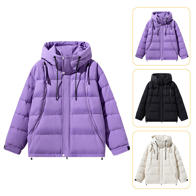 Hooded 90 White Duck Down Jacket - WOMONA.COM