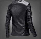 Slim Handsome Spring Leather Jacket Small Suit Men - WOMONA.COM