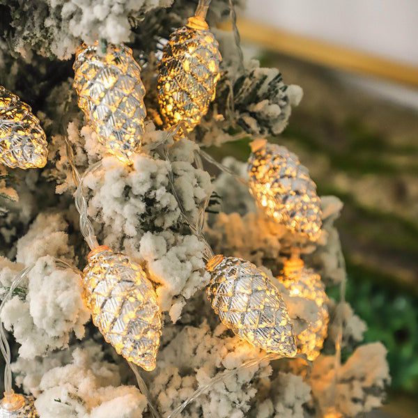 Christmas Decorative Lights Simulation Pine Cone String Lights - WOMONA.COM