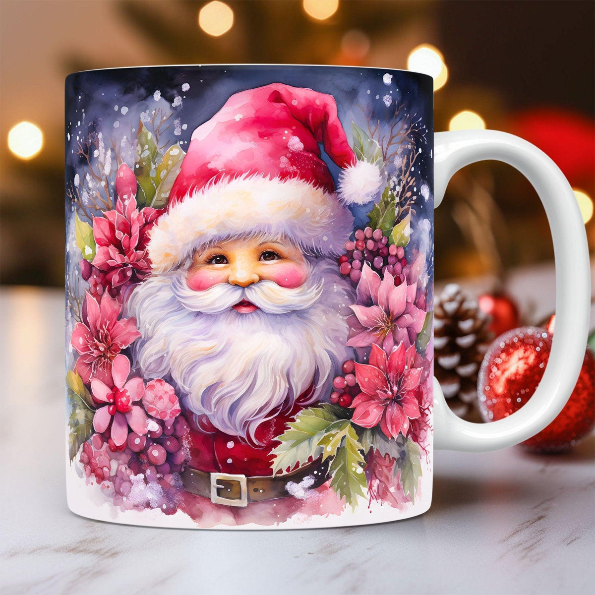 Creative 3D Christmas Ceramic Mug Unique Space - WOMONA.COM