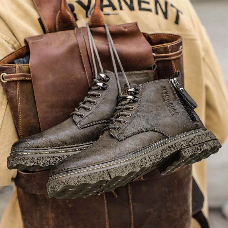 Botas de trabajo británicas para hombre impermeables