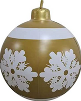 Christmas Ornament Ball Outdoor Pvc 60CM Inflatable Decorated Ball - WOMONA.COM