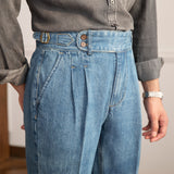 Vintage High-waisted Straight Leg Jeans For Men - WOMONA.COM