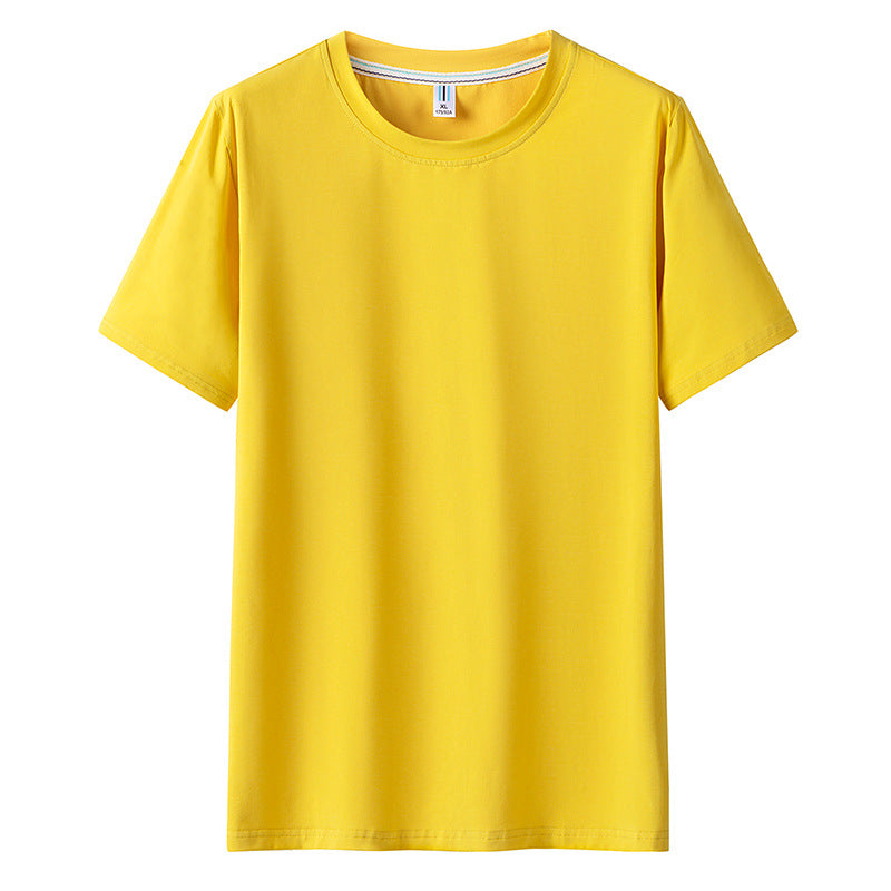 Men Short Sleeved Round Neck Solid Color Clothes - WOMONA.COM