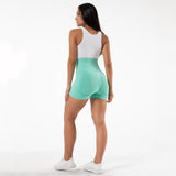 Soft Material Fitness Exercise High Waist Fitness Yoga Shorts - WOMONA.COM
