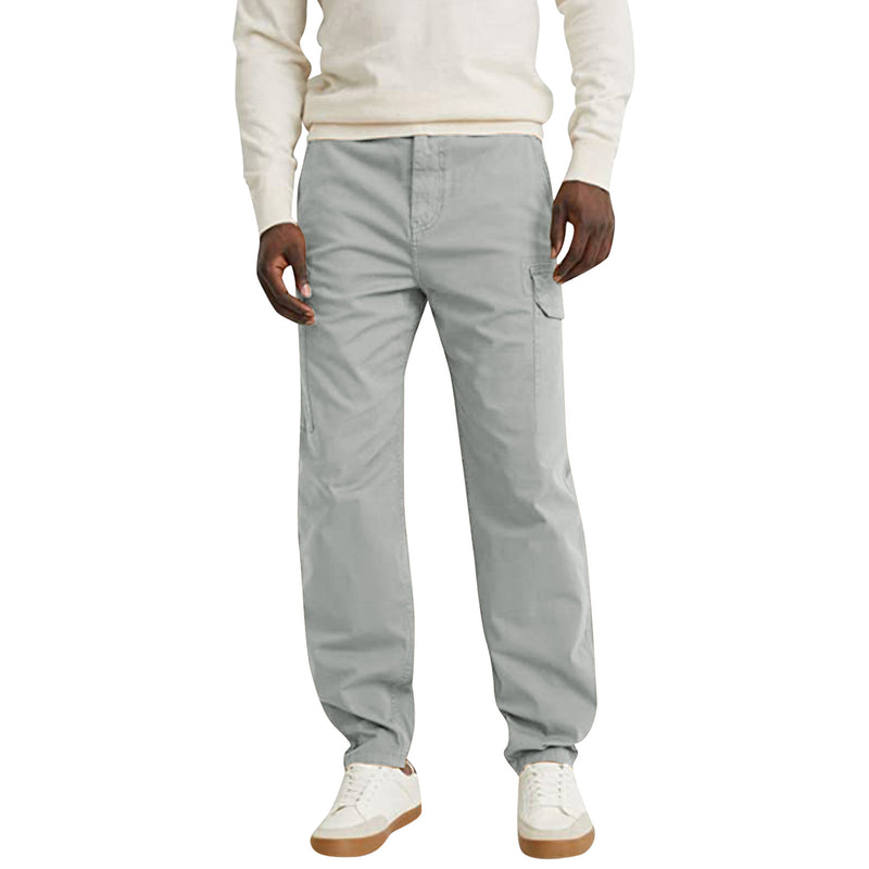 Casual Trousers With Pocket Straight Loose Cargo Pants For Men - WOMONA.COM