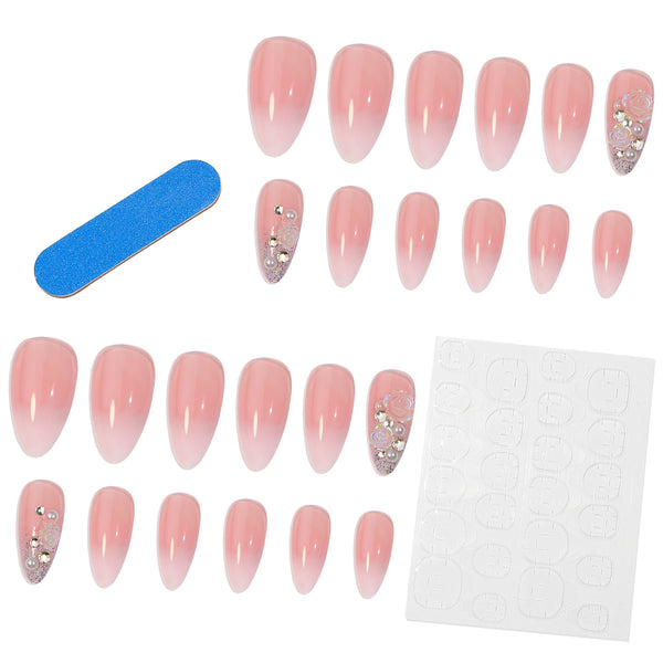 Spot Drill Preserved Flowers Fake Nails Tip Wear Manicure - WOMONA.COM