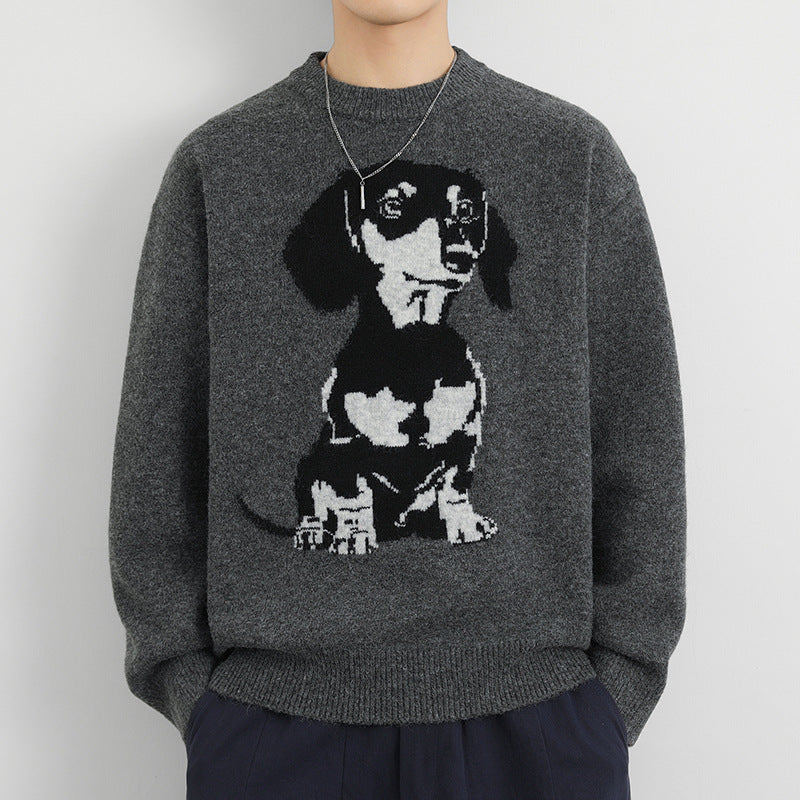 Cartoon Sweater Men's Winter Thicken Thermal