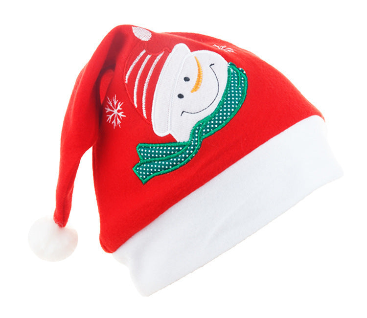 Cartoon Christmas Hat With Elk Santa Claus