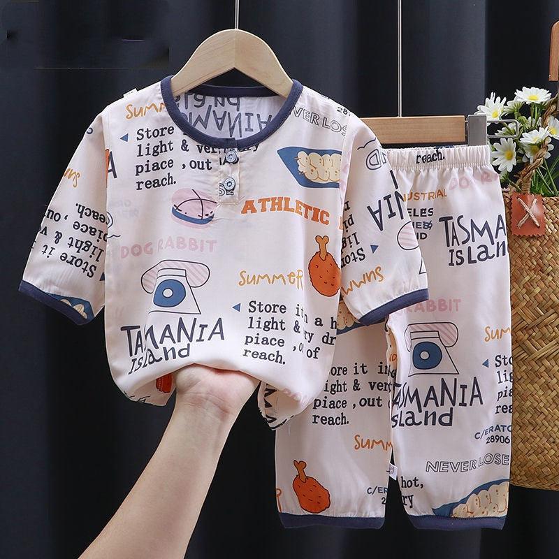 Summer Clothes Cotton Silk Air-conditioning Clothes Baby Clothes - WOMONA.COM