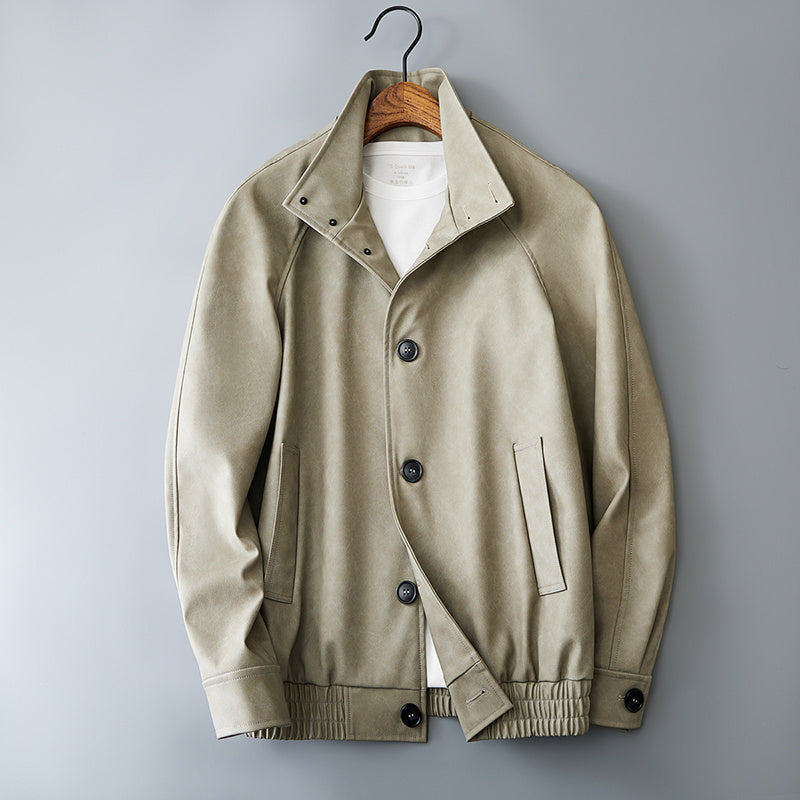 Casual Korean Retro Two-tone Men's Coat - WOMONA.COM