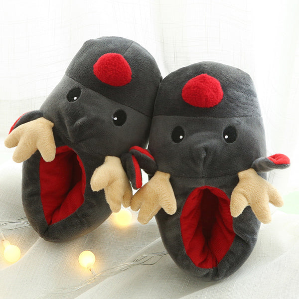 Christmas Shoes Cute Elk Home Slippers - WOMONA.COM