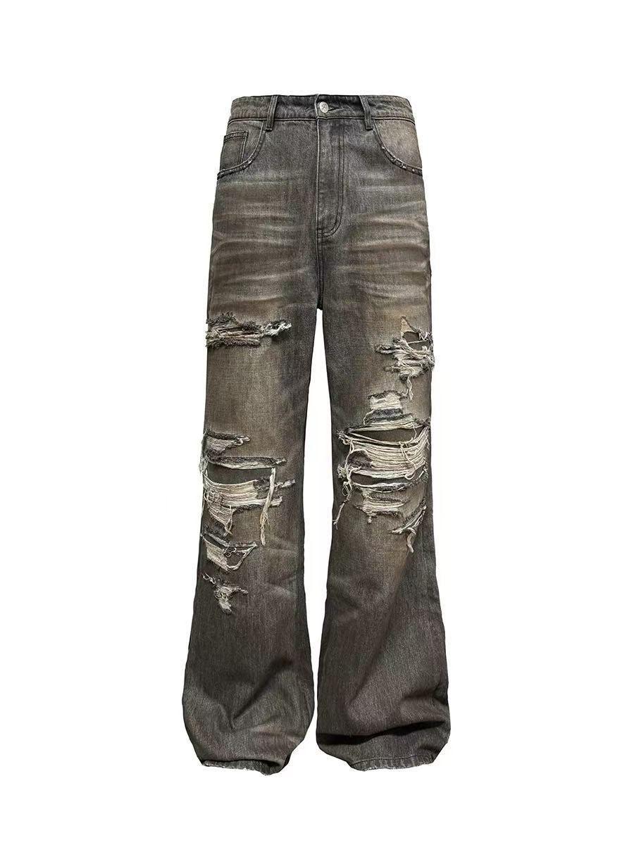Retro Loose Bootcut Wide-leg Denim Jeans For Men