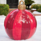 Christmas Ornament Ball Outdoor Pvc 60CM Inflatable Decorated Ball - WOMONA.COM